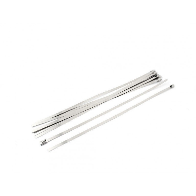 Sachet de 10 colliers en Inox à billes pour bande thermique échappement - 4.6 * 300 mm