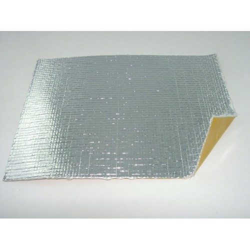 Plaque Isolante Adhésive en Tissu de Verre / Aluminium 250x200 mm - 600°C
