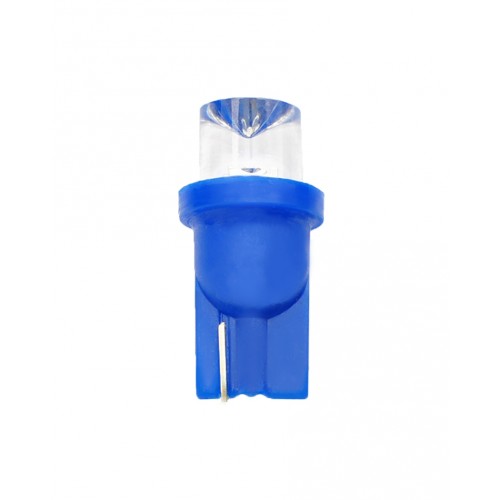 Blister 2 ampoules à LED W5W - T10 - 12V - 0.29 W - 1 x Flux Concave 8mm - Bleu
