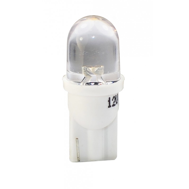Blister 2 ampoules à LED W5W - T10 - 12V - 0.29 W - 1 x Flux Rond 180 ° - Blanc