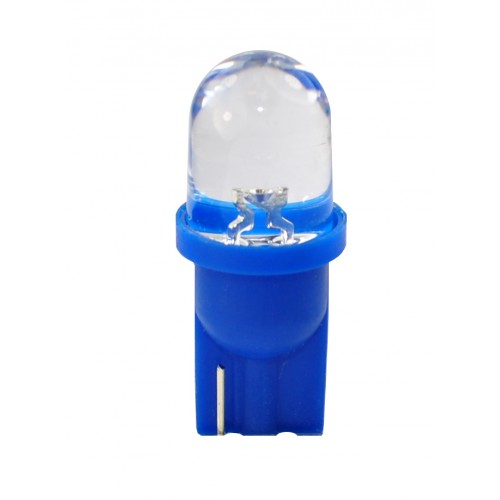 Blister 2 ampoules à LED W5W - T10 - 12V - 0.29 W - 1 x Flux Rond 180 ° - Bleu