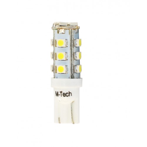 Blister 2 ampoules à LED W5W - T10 - 12V - 1.28 W - 16 x SMD 3528 - Blanc