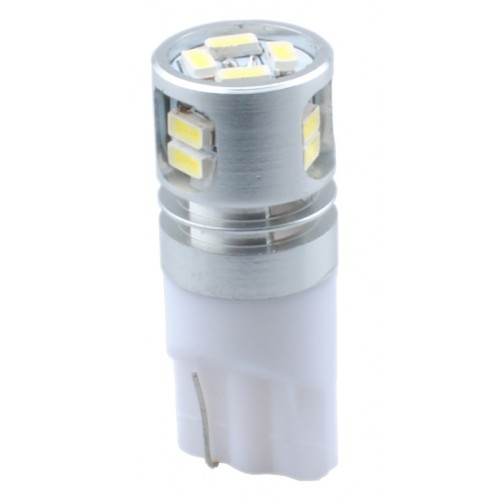 Blister 2 ampoules à LED W5W - T10 - 12V - 1.20 W - 10 x SMD 3104 - Blanc