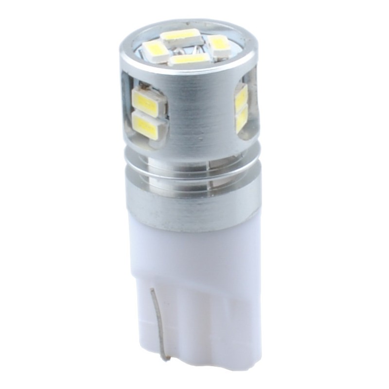 T10  12V  10 x SMD 3104  P : 1.20 W  Blanc