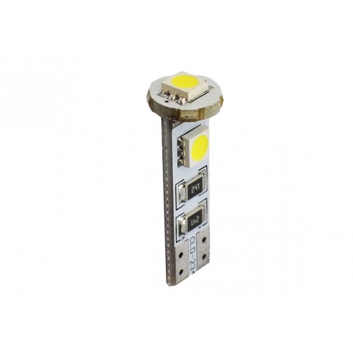 T10  12V  3 x SMD 5050 Canbus  P : 0.72 W  Blanc
