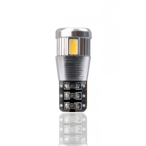 Blister 2 ampoules à LED W5W - T10 - 12V - 3.00 W - 6 x SMD 5630 Canbus - Blanc