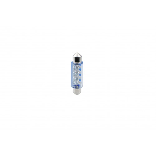 Blister 2 ampoules à LED C5W - 41mm - 12V - 0.53W - 8*3 mm Led Flux - Bleu