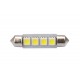 Blister 2 ampoules à LED C5W - 41mm - 12V - 0.96W - 4 x SMD 5050 Canbus - Blanc