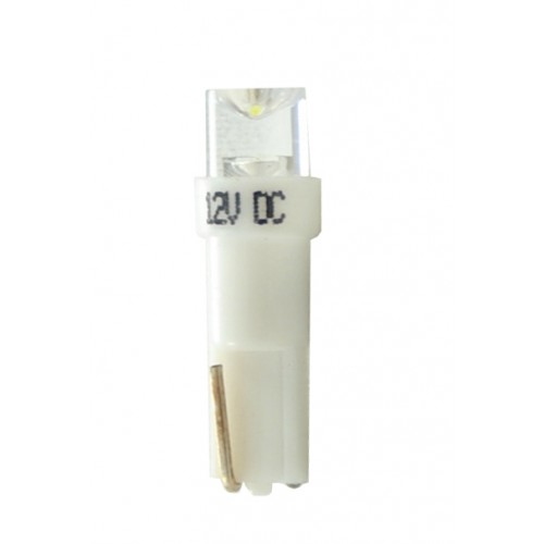 Blister 2 ampoules à LED T5 - 12V - 0.2W - 5mm Led Flux Concave - Blanc