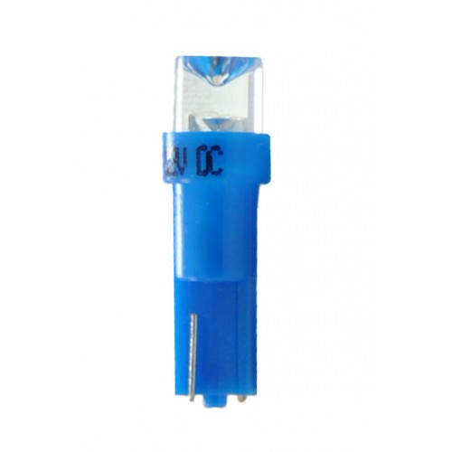 Blister 2 ampoules à LED T5 - 12V - 0.2W - 5mm Led Flux Concave - Bleu