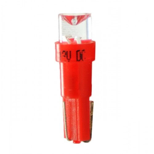 T5 - 12V  5mm Led Flux Concave       P : 0.2W   Rouge