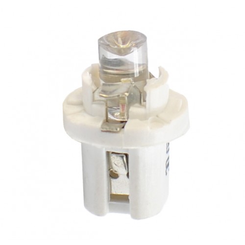 Blister 2 ampoules à LED T5 - B8.5d - 12V - 0.2W - 5mm Led Flux Concave - Blanc
