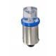 Blister 2 ampoules à LED T4W Ba9s - 12V - 0.29W - Led Fluw 5 mm Concave - Bleu