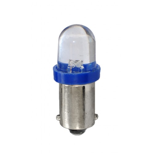 Blister 2 ampoules à LED T4W Ba9s - 12V - 0.29W - Led Flux 5 mm rond - Bleu
