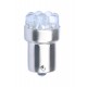 Blister 2 ampoules à LED S25 Ba15s P21W - 12V - 1.025W - 12 x Led Flux 5mm - Jaune