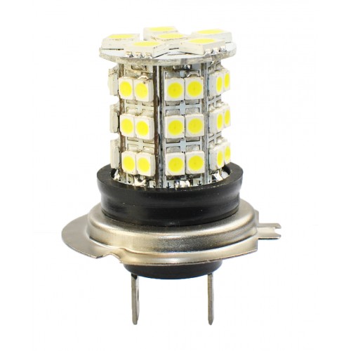 Blister 1 ampoule projecteur à LED H7 - 12V - 4.56W - 48 x SMD 5050 + SMD 3528 - Blanc
