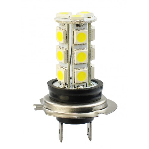 Blister 1 ampoule projecteur à LED H7 - 12V - 4.32W - 18 x SMD5050 - Blanc