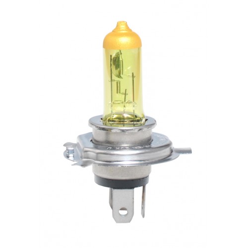 Coffret 2 ampoules halogènes H4 P43t 12V 55/60W Jaune homologué