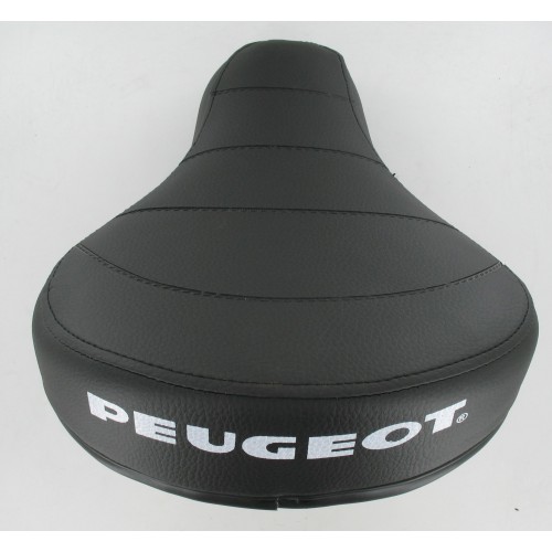 Selle noire adaptable Peugeot 103 avec sérigraphie