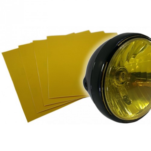 Sticker de phare jaune transparent haute résistance 250*250