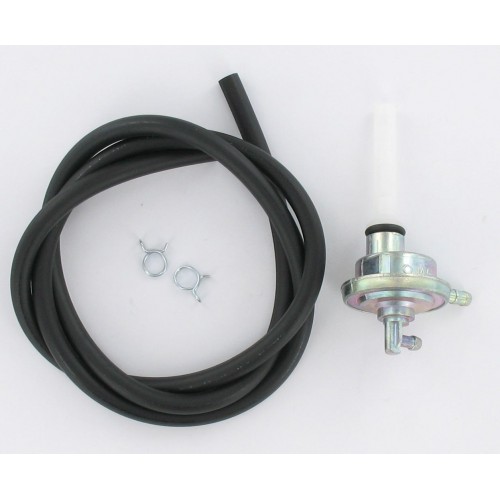 Kit robinet essence Booster / Aerox / TKR / Nitro + 1m durite noire 5x8 + 2 colliers