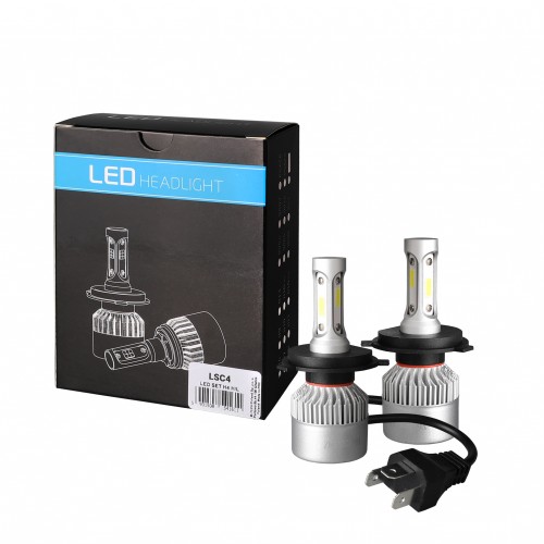 Pack 2 Ampoules à LED H4 12V P43T - 8000 lumens / 6500K