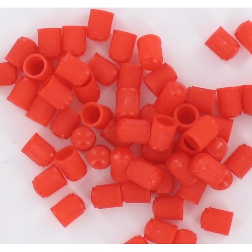 Sachet de 100 Bouchons de valve plastique rouge