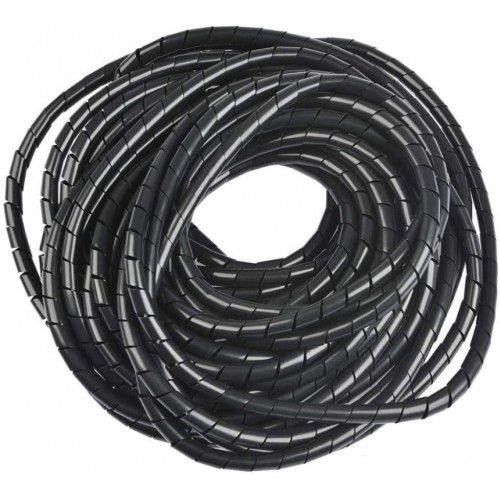 Gaine spirale noire flexible Ø6-60mm câble / fil électrique - 25 mètres