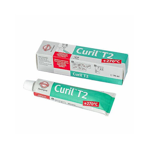 Tube 70 ml Pâte à joints liquide non durcissante CURIL T2 Vert  (-55°C / +250°C)