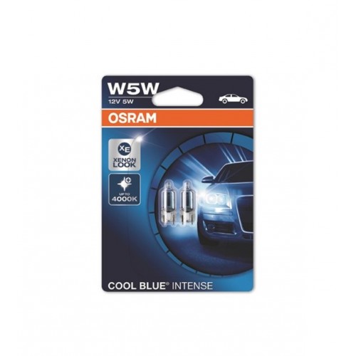 Ampoule W2.1x9.5d 12V 5W Cool blue intense OSRAM - Blister de 2
