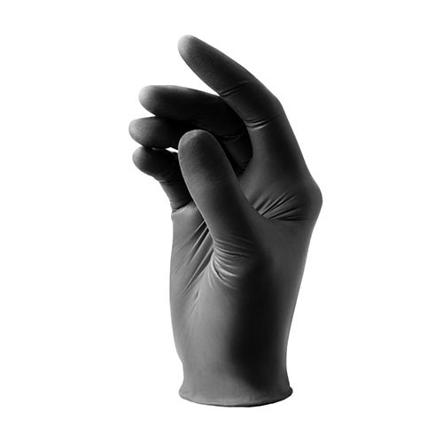 Boite de 100 gants jetables nitriles noir - Taille S
