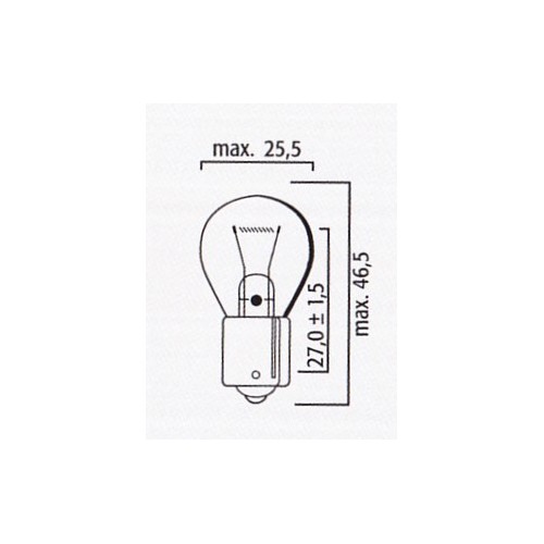 Lampe stop et clignotant 12V 15W BA15s
