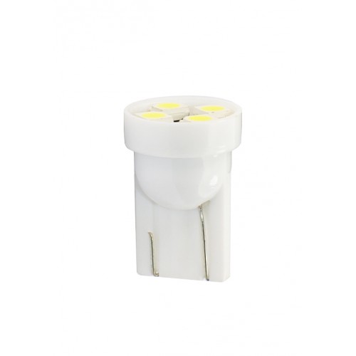 Blister 2 ampoules à LED W5W - T10 - 12V - 0.32 W - 4 x SMD 3528 - Blanc