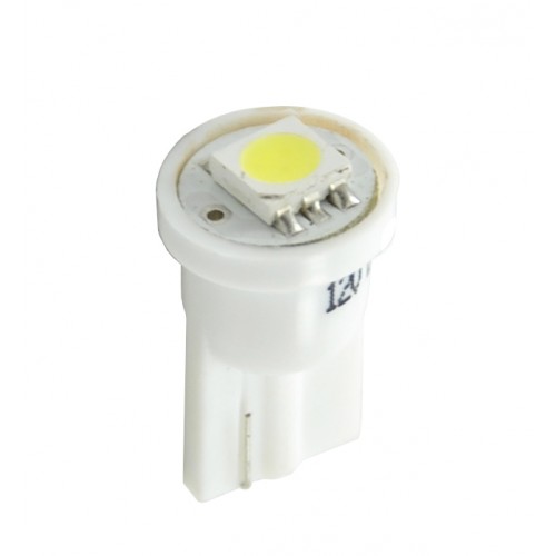 Blister 2 ampoules à LED W5W - T10 - 12V - 0.24 W - 1 x SMD 5050 - Blanc