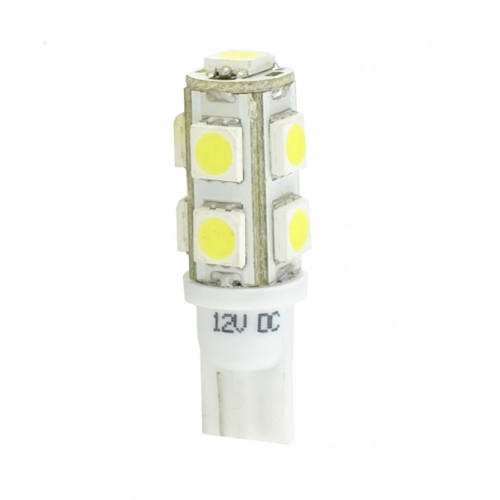 T10  12V  9 x SMD 5050  P : 2.16 W  Blanc