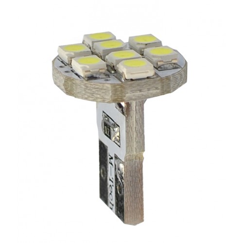 T10  12V  8 x SMD 3528  P : 0.64 W  Blanc