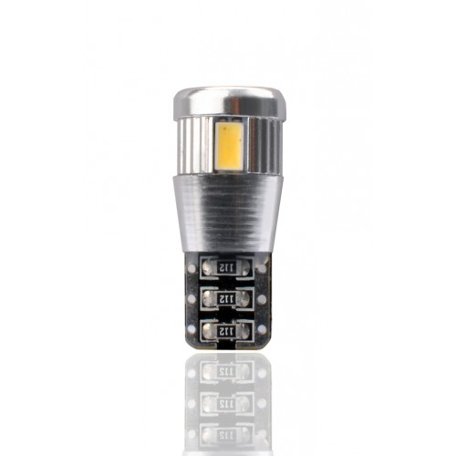 T10  12V  6 x SMD 5630 Canbus  P : 3.00 W  Blanc