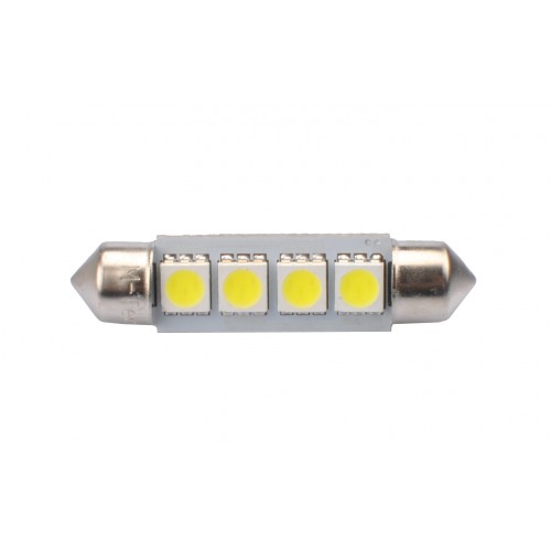 41 mm  - 12V  4 x SMD 5050 Canbus   P : 0.96 W  Blanc