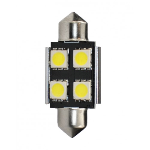 36 mm  - 12V  4 x SMD 5050 Canbus   P : 0.96 W  Blanc