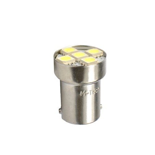 Ba15s - R5W  12V  5 x SMD 5050  P : 1.20W  Blanc