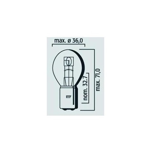 Lampe Phare Code 12V 35/35W BA20d