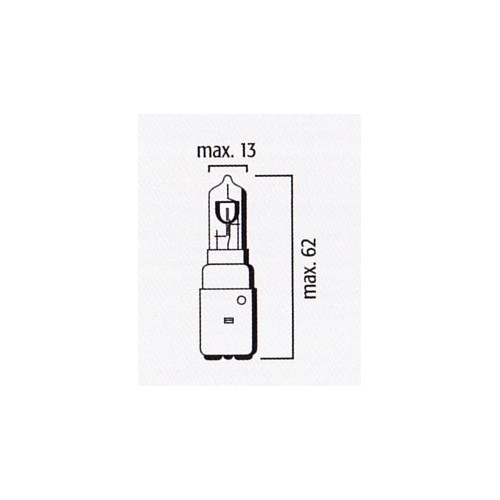 Ampoule Lampe Phare Code BA20d 12V 35/35W Halogène Bleu