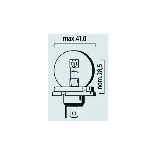 Lampe phare code 6V 45/40W P45t