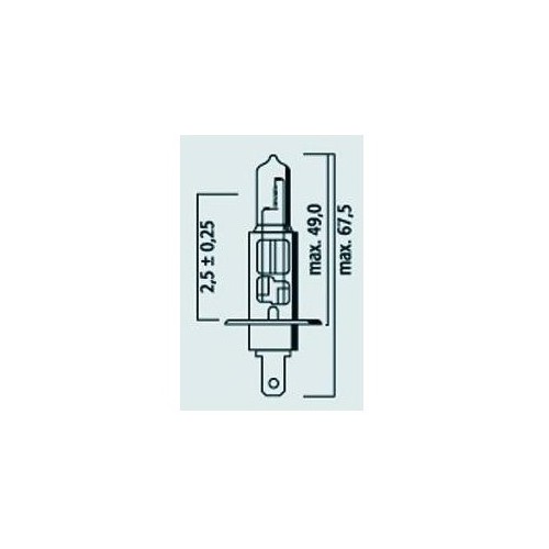 Lampe H1 12V 55W Std - P14,5s - Halogène