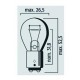 Lampe 12V 21/5W BAY15d Rouge