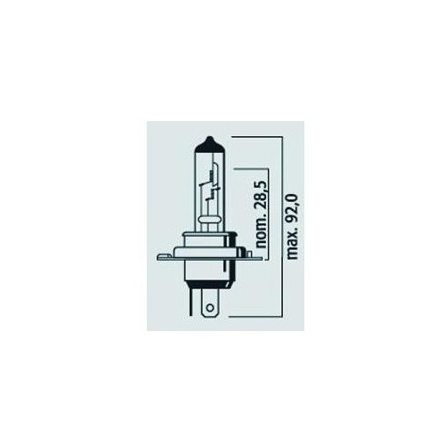 Lampe Phare H4 P43t 12V 60/55W Std - Halogène