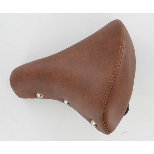 Selle marron 2 ressorts noirs adaptable Cyclomoteur / Solex