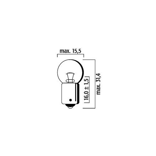 Ampoule GE57  - 12V 4W BA9s - FLOSSER