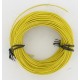 Rouleau de 50 mètres de fil électrique tressé JAUNE 7/10 : 1 x 0.50 mm²