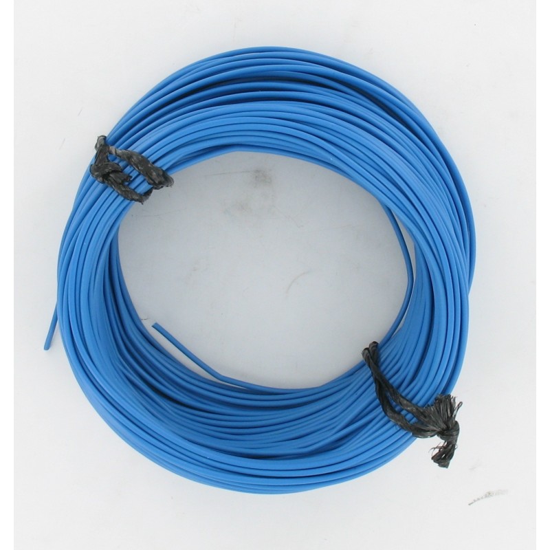 Rouleau de 50 mètres de fil électrique multibrin BLEU 9/10 : 1 x 0.75 mm²